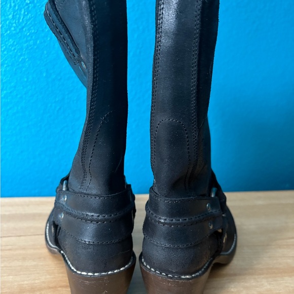 Frye Black Leather Heeled Boots - Picture 9 of 11